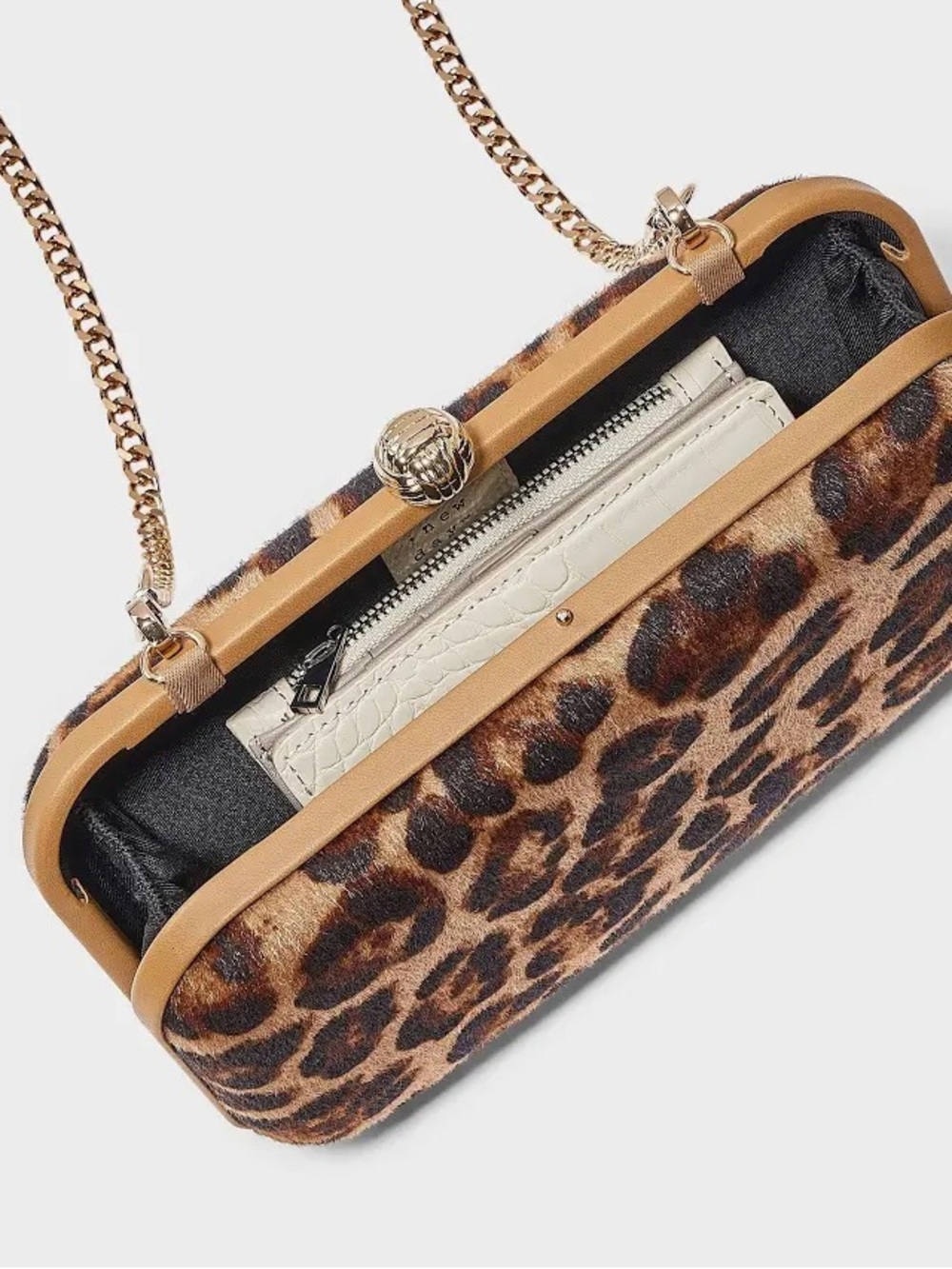 A New Day Leopard Minaudiere Clutch Crossbody Bag, NWT - Picture 6 of 9